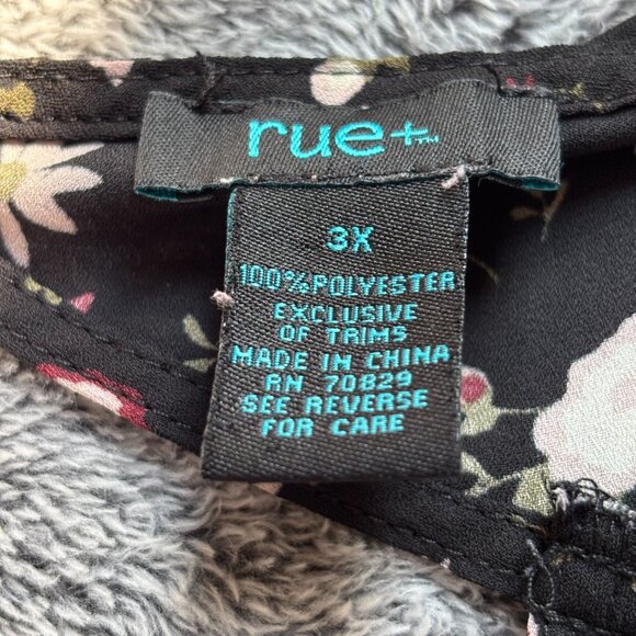 Rue Plus Dress Womens Size 3X Floral Whimsigoth Lightweight Boho Western 18754 - Picture 3 of 8